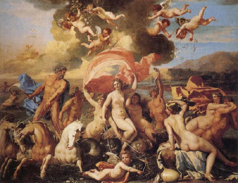 POUSSIN, Nicolas Triumph of Neptune and Amphitrite Sweden oil painting art